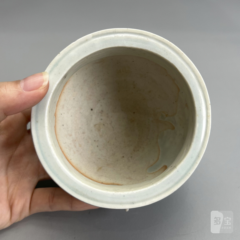 明代 青白釉鬲式炉 - 图12